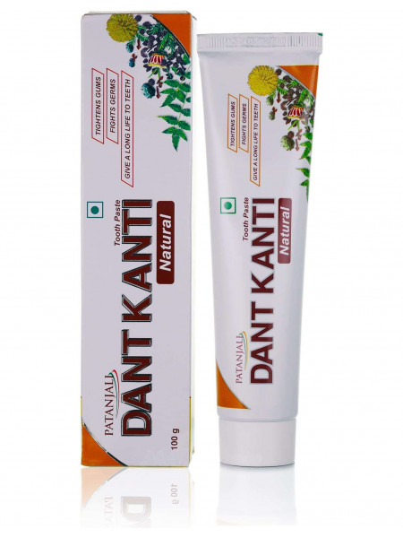 Аюрведическая зубная паста "Дент Канти", 100 г, производитель "Патанджали", Dant Kanti Dental cream, 100 g, Patanjali